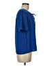 Naked Zebra 100% Polyester Blue Short Sleeve Blouse Size M - photo 4