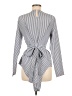 Shein 100% Polyester Gray Long Sleeve Blouse Size M - photo 2
