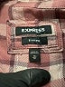 Express Plaid Burgundy Long Sleeve Button-Down Shirt Size M - photo 7