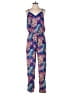 Xhilaration 100% Polyester Tropical Blue Jumpsuit Size S - photo 1