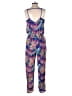 Xhilaration 100% Polyester Tropical Blue Jumpsuit Size S - photo 2