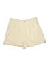 Shein 100% Polyester Solid Ivory Shorts Size 12 - photo 1