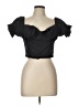 Mable 100% Cotton Black Short Sleeve Top Size L - photo 1