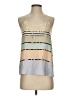 Tibi Stripes Multi Color Silver Sleeveless Blouse Size 4 - photo 1