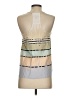 Tibi Stripes Multi Color Silver Sleeveless Blouse Size 4 - photo 2