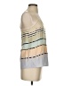 Tibi Stripes Multi Color Silver Sleeveless Blouse Size 4 - photo 4