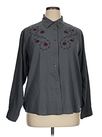 White Stag Long Sleeve Button-Down Shirt (view 1)