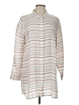 Garnet Hill 3/4 Sleeve Button Down Shirt