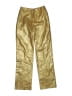 Banana Republic 100% Leather Metallic Gold Leather Pants Size 0 - photo 1