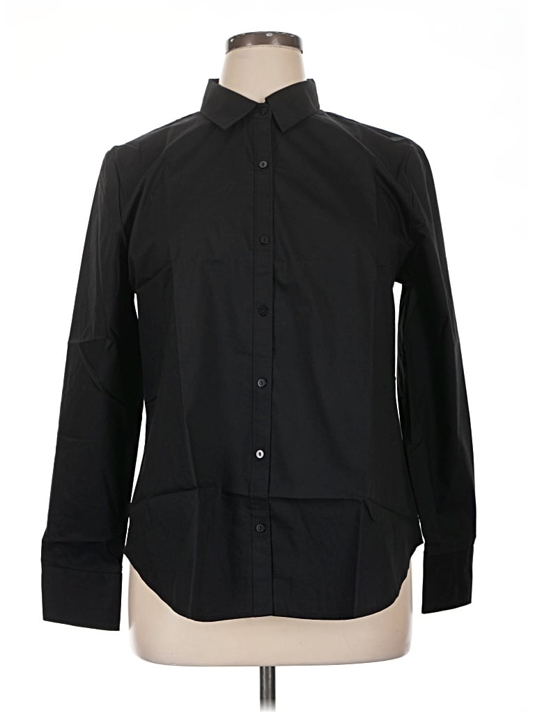 Worthington Long Sleeve Button Down Shirt In Black