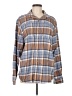 Alpine Design Plaid Brown Long Sleeve Button-Down Shirt Size M - photo 1