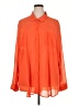 Torrid 100% Polyester Solid Orange Long Sleeve Blouse Size 4X Plus (4) - photo 1
