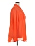 Torrid 100% Polyester Solid Orange Long Sleeve Blouse Size 4X Plus (4) - photo 4