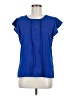 Assorted Brands Blue Short Sleeve Blouse Size M - photo 1