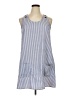 Unbranded 100% Polyester Stripes Blue Casual Dress Size XL - photo 1