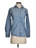 J.Crew 100% Cotton Polka Dots Blue Long Sleeve Button-Down Shirt Size 00 - photo 1