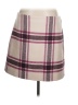 Ann Taylor Plaid Tan White Casual Skirt Size 8 - photo 1