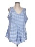 Cut Loose Blue Sleeveless Blouse Size L - photo 1