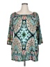 Jams World Paisley Teal Long Sleeve Top Size 2X (estimated) - photo 1