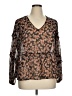 Knox Rose Brown Long Sleeve Blouse Size XL - photo 1