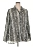 Lane Bryant 100% Polyester Animal Print Silver Long Sleeve Blouse Size 22 - 24 Plus - photo 1
