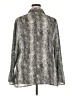 Lane Bryant 100% Polyester Animal Print Silver Long Sleeve Blouse Size 22 - 24 Plus - photo 2