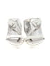 Donald J Pliner Metallic Silver Ivory Wedges Size 8 - photo 2