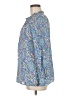 Talbots 100% Cotton Print Multi Color Blue Long Sleeve Blouse Size M - photo 5