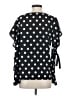 Beulah Style 100% Polyester Polka Dots Black Short Sleeve Blouse Size S - photo 2