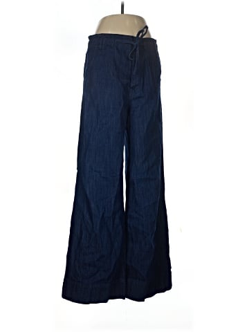 Madewell The Denim Pull-On Wide-Leg Pant in Bright Rinse Wash (view 1)