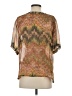 Burning Torch 100% Silk Brown Short Sleeve Silk Top Size XS - photo 2