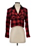 PS ILLUSTRATIONS 100% Acetate Plaid Red Blazer Size 4 - photo 1