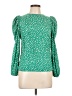 River Island Green Long Sleeve Blouse Size 10 - photo 1