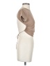 BEIGE BOTANY Tan Short Sleeve Turtleneck Size S - photo 4