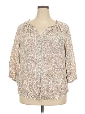 Basic Editions 3/4 Sleeve Blouse (view 1)