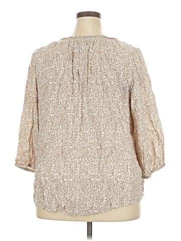 Basic Editions 3/4 Sleeve Blouse (view 2)