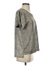 Deletta Metallic Gray Short Sleeve T-Shirt Size S - photo 4