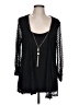 Onyx 100% Polyester Black 3/4 Sleeve Blouse Size L - photo 1
