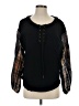 Miss Me 100% Cotton Plaid Black Pullover Sweater Size S - photo 1