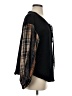 Miss Me 100% Cotton Plaid Black Pullover Sweater Size S - photo 4