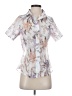 Unbranded Floral White Short Sleeve Blouse Size S - photo 1