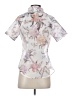 Unbranded Floral White Short Sleeve Blouse Size S - photo 2