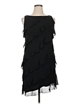 slim fit dress slacks S.L. Fashions Chiffon Tulip Tier Dress-Plus, Size 14W, Navy main image 0