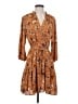 Veronica M. 100% Polyester Paisley Brown Casual Dress Size S - photo 1