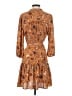Veronica M. 100% Polyester Paisley Brown Casual Dress Size S - photo 2