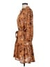 Veronica M. 100% Polyester Paisley Brown Casual Dress Size S - photo 5