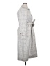 Oliver Grace 100% Polyester Gray Ivory Trenchcoat Size 14 - photo 4