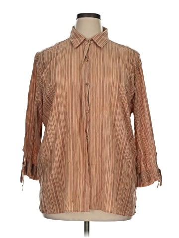 Liz & Co. 3/4 Sleeve Button-Down Shirt (view 1)