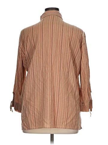 Liz & Co. 3/4 Sleeve Button-Down Shirt (view 2)