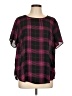 Torrid 100% Polyester Burgundy Short Sleeve Blouse Size Lg Plus (0) - photo 1